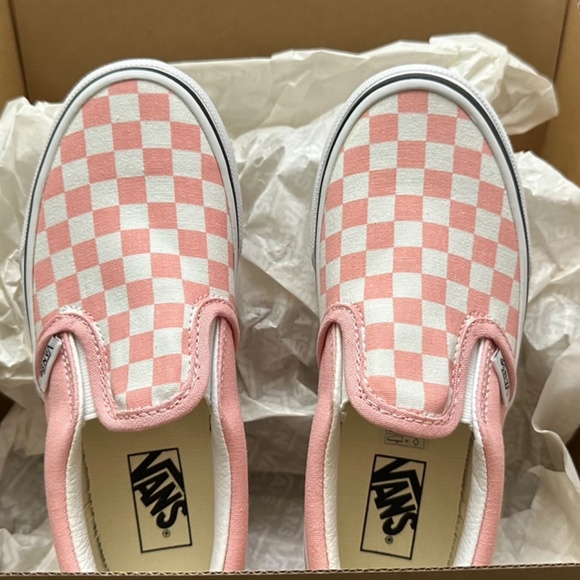NEW Vans "Off The Wall" Checkerboard Powder Pink - Picture 2 of 8